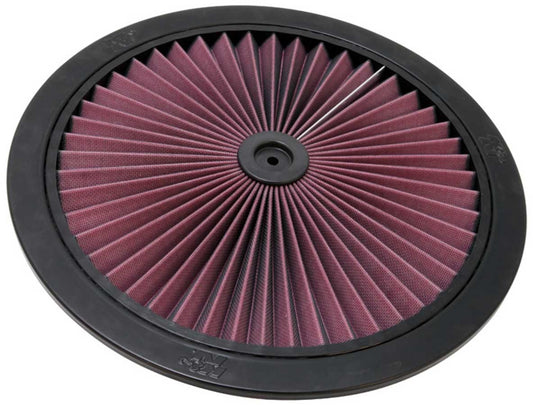 K And N Engineering Air Cleaner Lid - X-Stream Top - 16 in Round - Aluminum - Black Powder Coat - Each