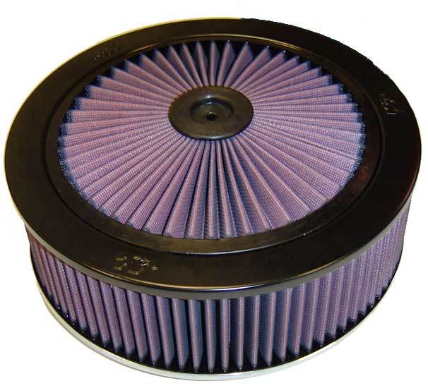 K And N Engineering Air Cleaner Assembly - X-Stream Top - 11 in Round - 3.5 in Element - 5-1/8 in Carb Flange - Raised