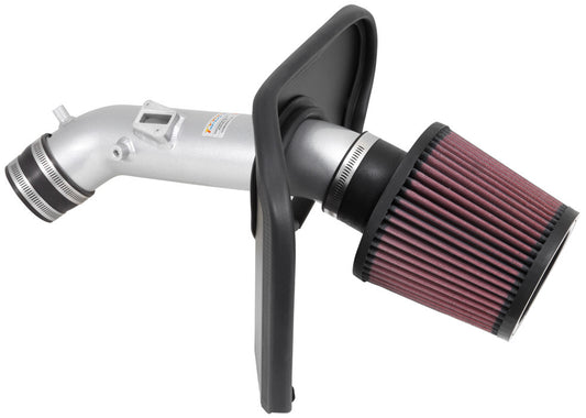 K And N Engineering Air Induction System - 69 Series Typhoon - Reusable Oiled Filter - Aluminum - Silver Powder Coat -