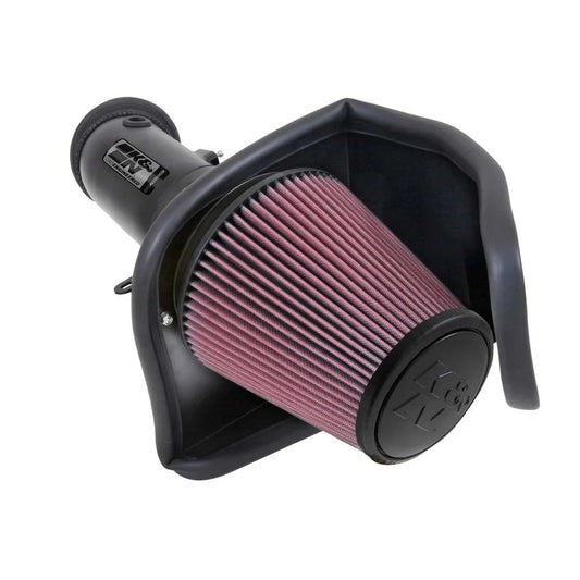 K And N Engineering Air Induction System - 69 Series Typhoon - Reusable Oiled Filter - Aluminum - Black Powder Coat -