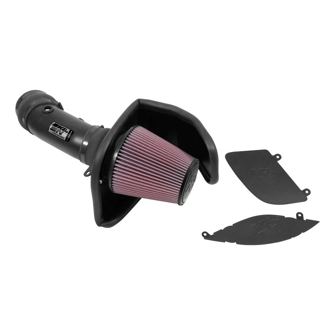 K And N Engineering Air Induction System - 69 Series Typhoon - Reusable Oiled Filter - Aluminum - Black Powder Coat -