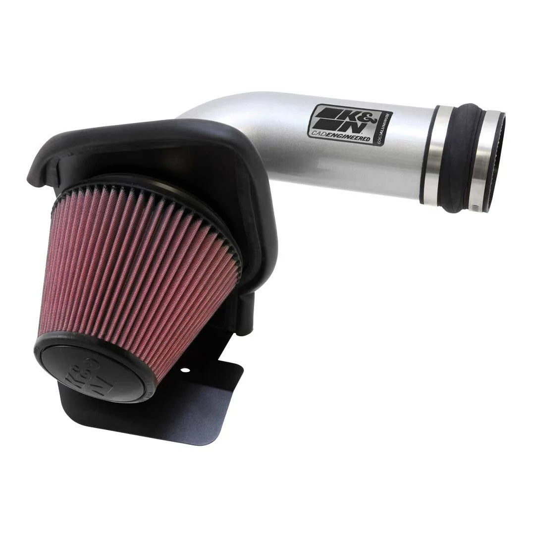 K And N Engineering Air Induction System - 69 Series Typhoon - Reusable Oiled Filter - Aluminum - Silver Powder Coat -
