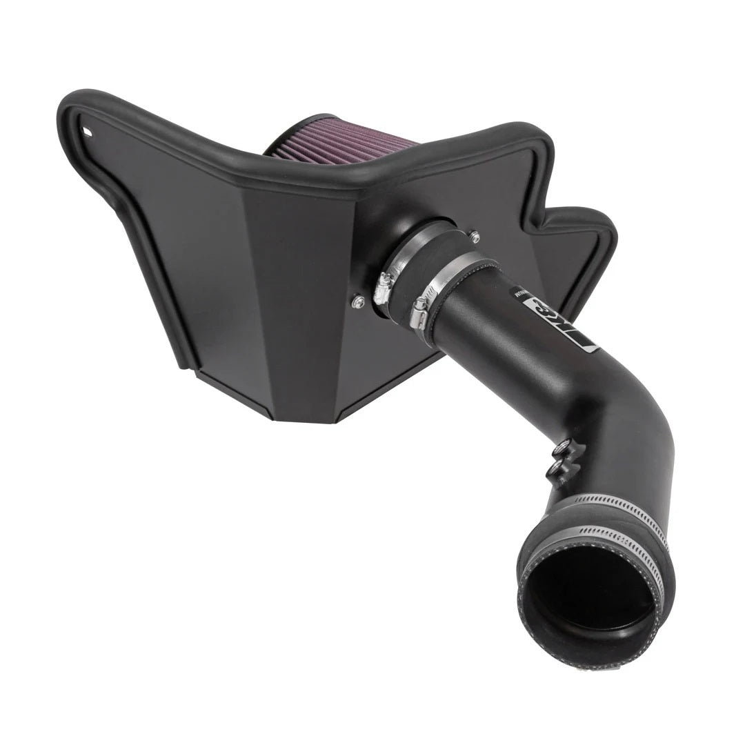 K And N Engineering Air Induction System - 69 Series Typhoon - Reusable Oiled Filter - Aluminum - Black Powder Coat -