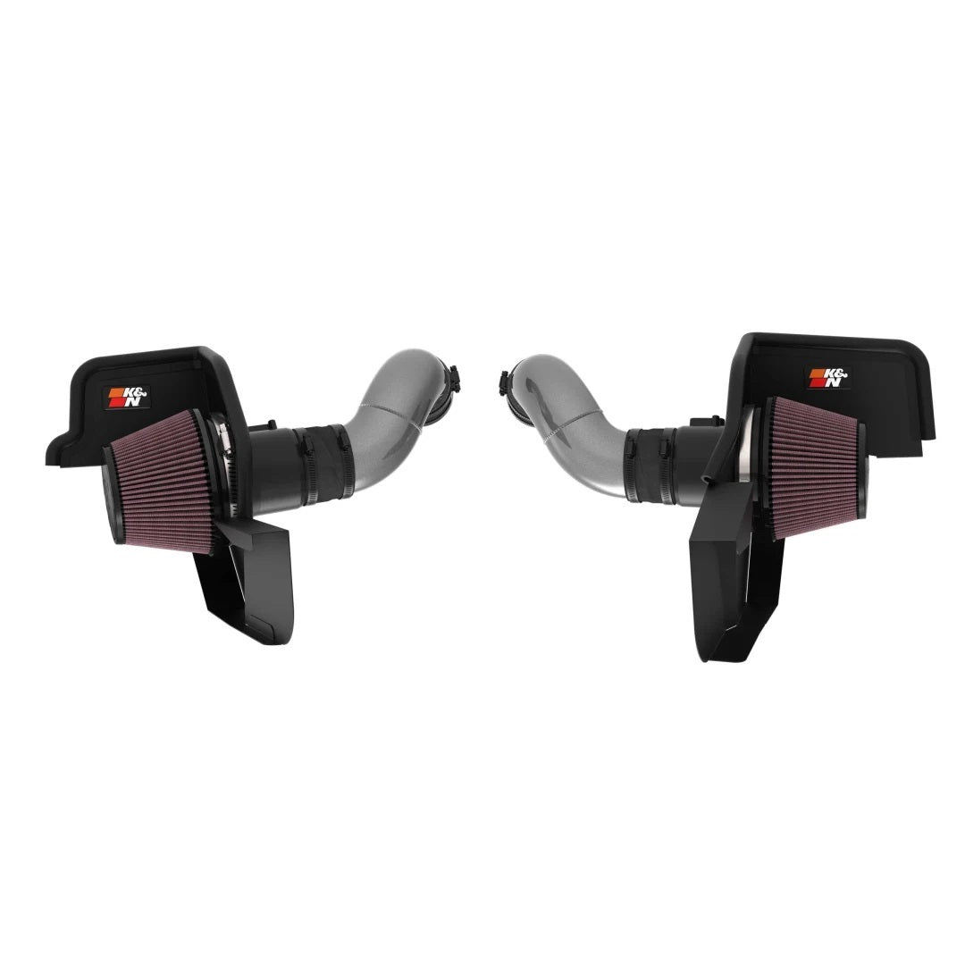 K And N Engineering Air Induction System - 63 Series AirCharger - Reusable Oiled Filter - Aluminum - Gray Powder Coat