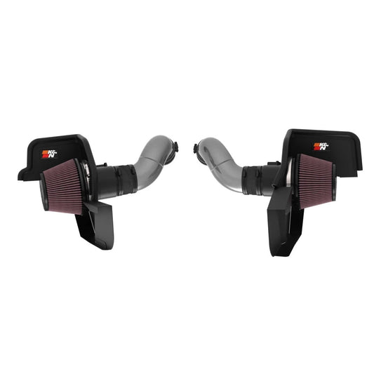 K And N Engineering Air Induction System - 63 Series AirCharger - Reusable Oiled Filter - Aluminum - Gray Powder Coat