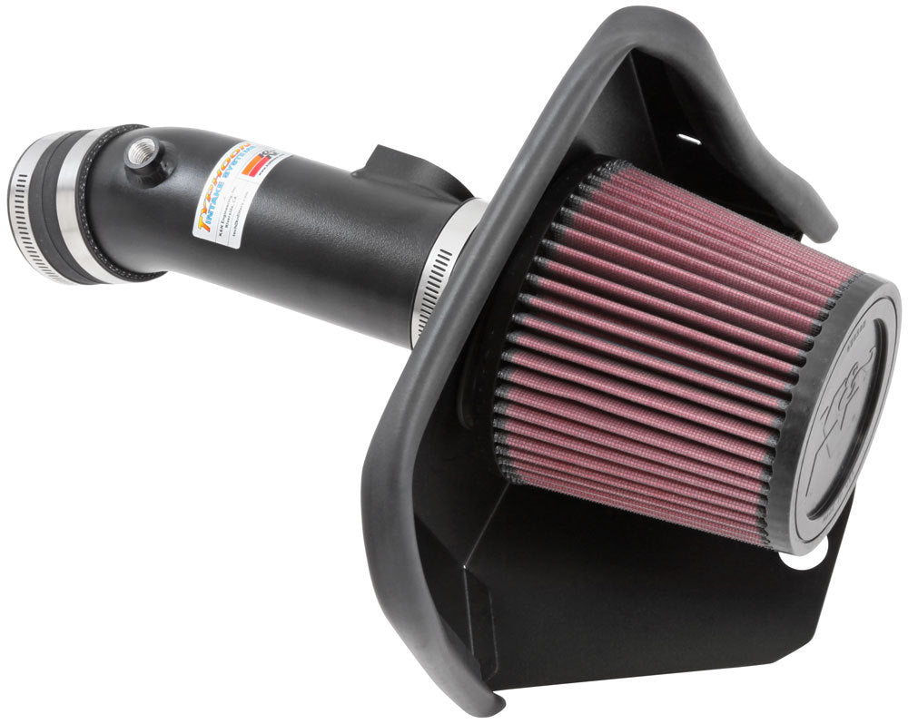 K And N Engineering Air Induction System - 69 Series Typhoon - Reusable Oiled Filter - Aluminum - Black Powder Coat -