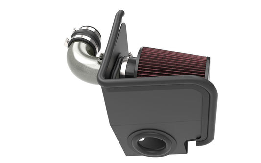 K And N Engineering Air Induction System - 69 Series Typhoon - Reusable Oiled Filter - Aluminum - Gray Powder Coat -
