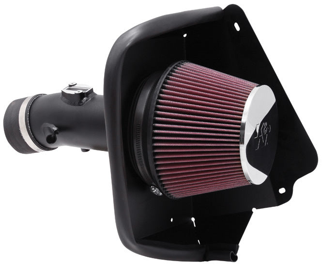K And N Engineering Air Induction System - 69 Series Typhoon - Reusable Oiled Filter - Aluminum - Black Powder Coat -