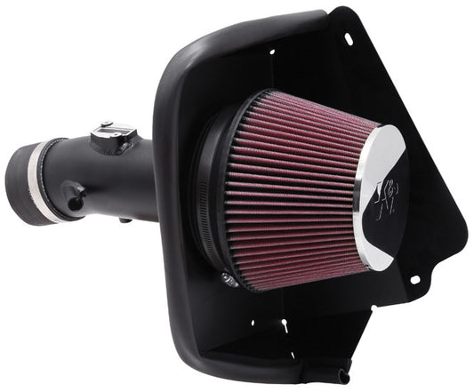 K And N Engineering Air Induction System - 69 Series Typhoon - Reusable Oiled Filter - Aluminum - Black Powder Coat -