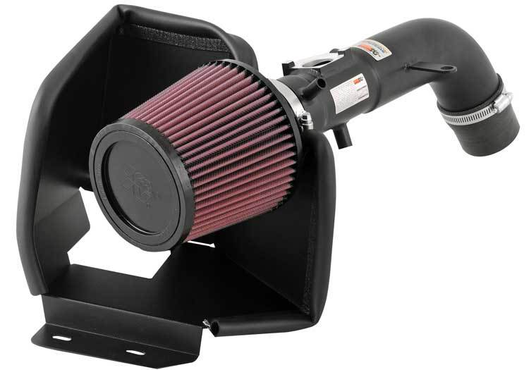 K And N Engineering Air Induction System - 69 Series Typhoon - Reusable Oiled Filter - Aluminum - Black Powder Coat -