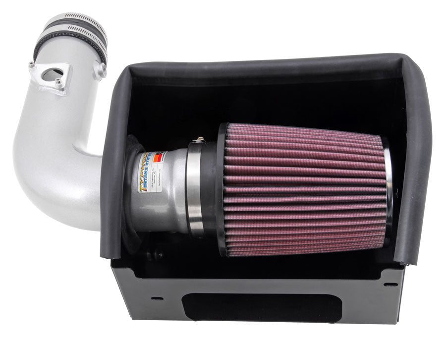K And N Engineering Air Induction System - 69 Series Typhoon - Reusable Oiled Filter - Aluminum - Silver Powder Coat -