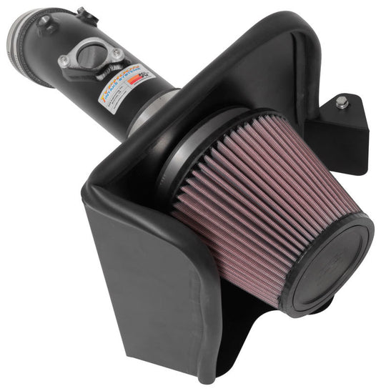K And N Engineering Air Induction System - 69 Series Typhoon - Reusable Oiled Filter - Aluminum - Black Powder Coat -