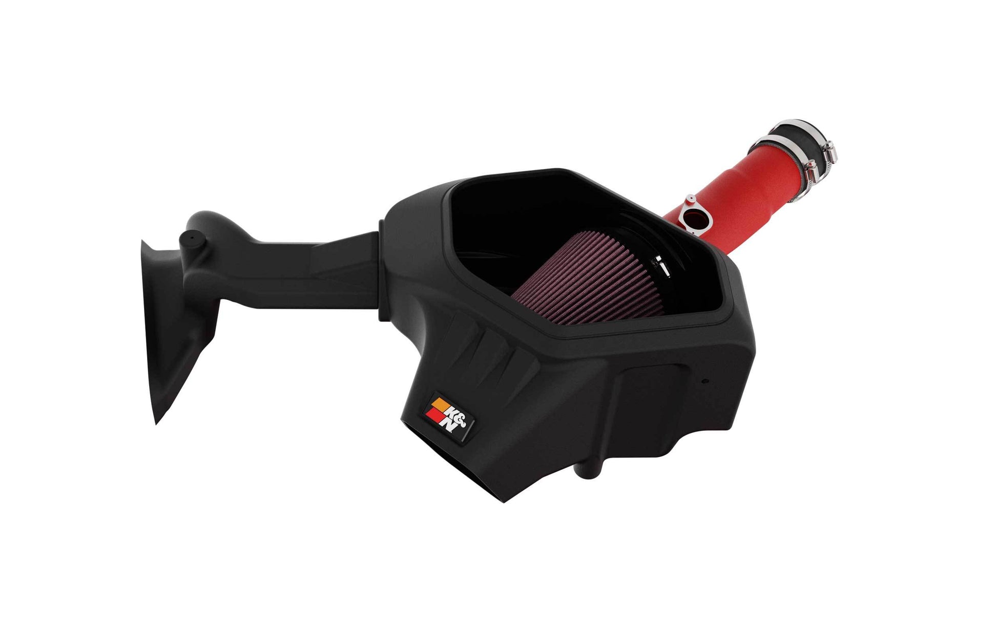 K And N Engineering Air Induction System - 69 Series Typhoon - Reusable oiled Filter - Aluminum - Red Powder Coat -