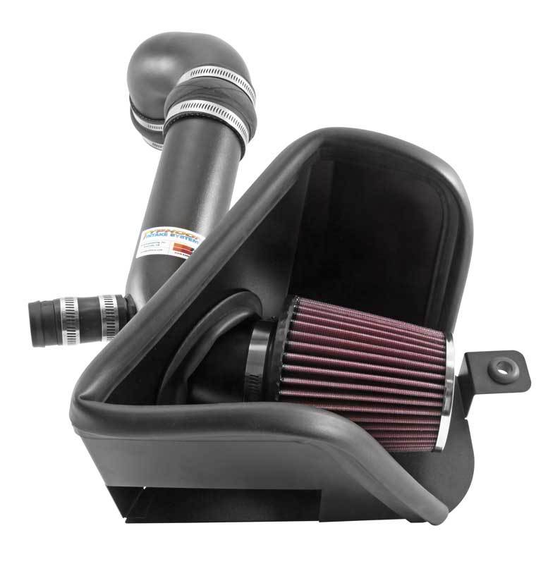 K And N Engineering Air Induction System - 69 Series Typhoon - Reusable Oiled Filter - Aluminum - Black Powder Coat -