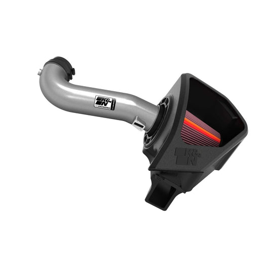 K And N Engineering Air Induction System - NextGen - Reusable Oiled Filter - Aluminum - Silver Powder Coat - GM