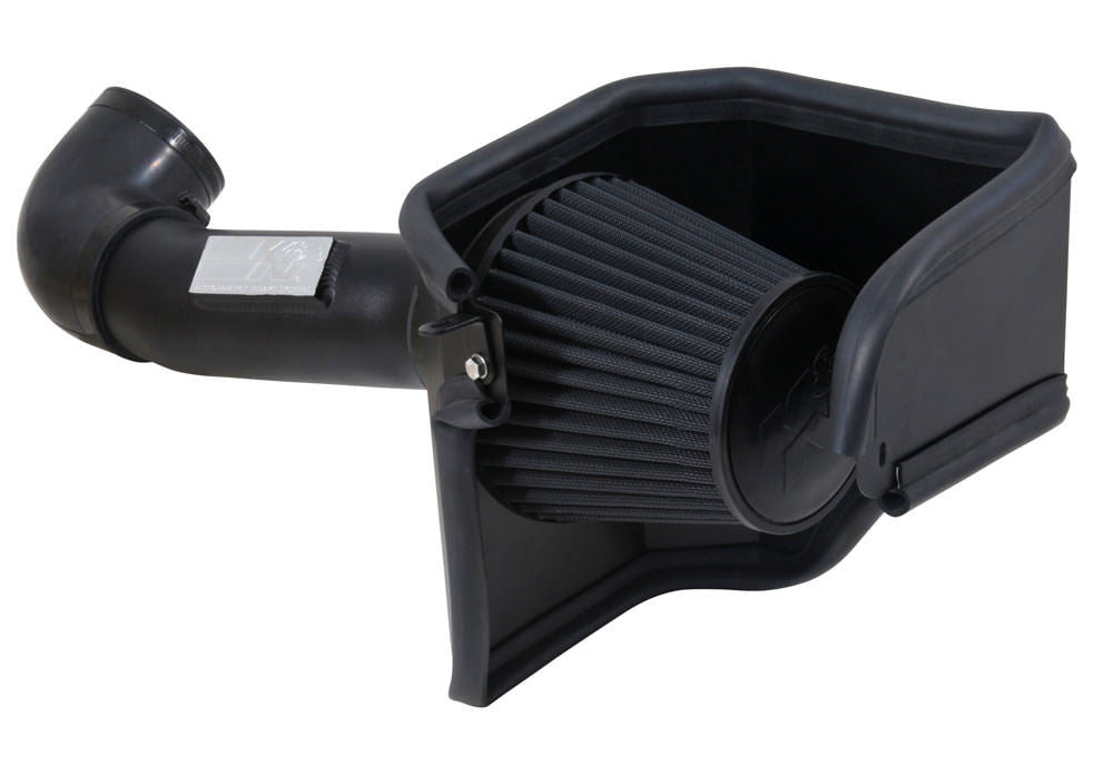 K And N Engineering Air Induction System - 71 Series - Reusable Oiled Filter - Aluminum - Black Powder Coat - Mopar