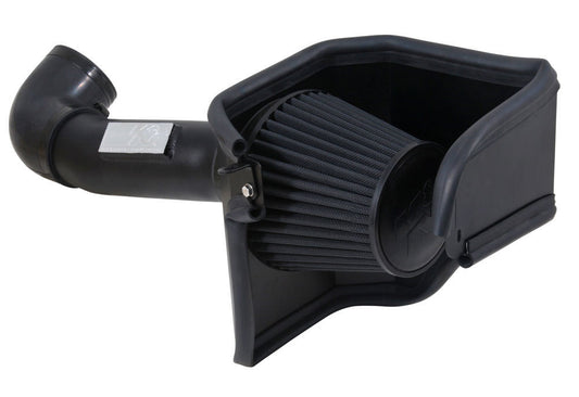 K And N Engineering Air Induction System - 71 Series - Reusable Oiled Filter - Aluminum - Black Powder Coat - Mopar