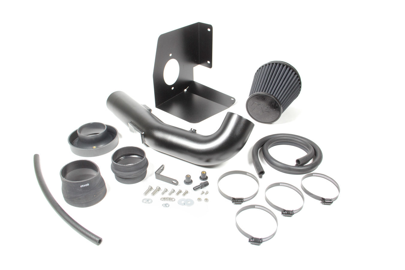 K And N Engineering Air Induction System - 71 Series - Reusable Oiled Filter - Aluminum - Black Powder Coat - GM