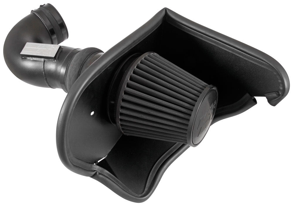 K And N Engineering Air Induction System - 71 Series - Reusable Oiled Filter - Aluminum - Black Powder Coat - Chevy