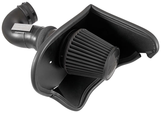 K And N Engineering Air Induction System - 71 Series - Reusable Oiled Filter - Aluminum - Black Powder Coat - Chevy