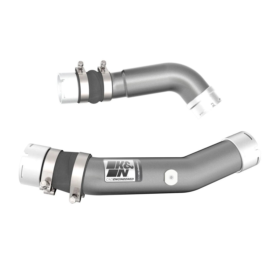 K And N Engineering Intercooler Pipe - Aluminum - Gray Powder Coat - Intercooler Cold / Hot Side - Toyota Midsize