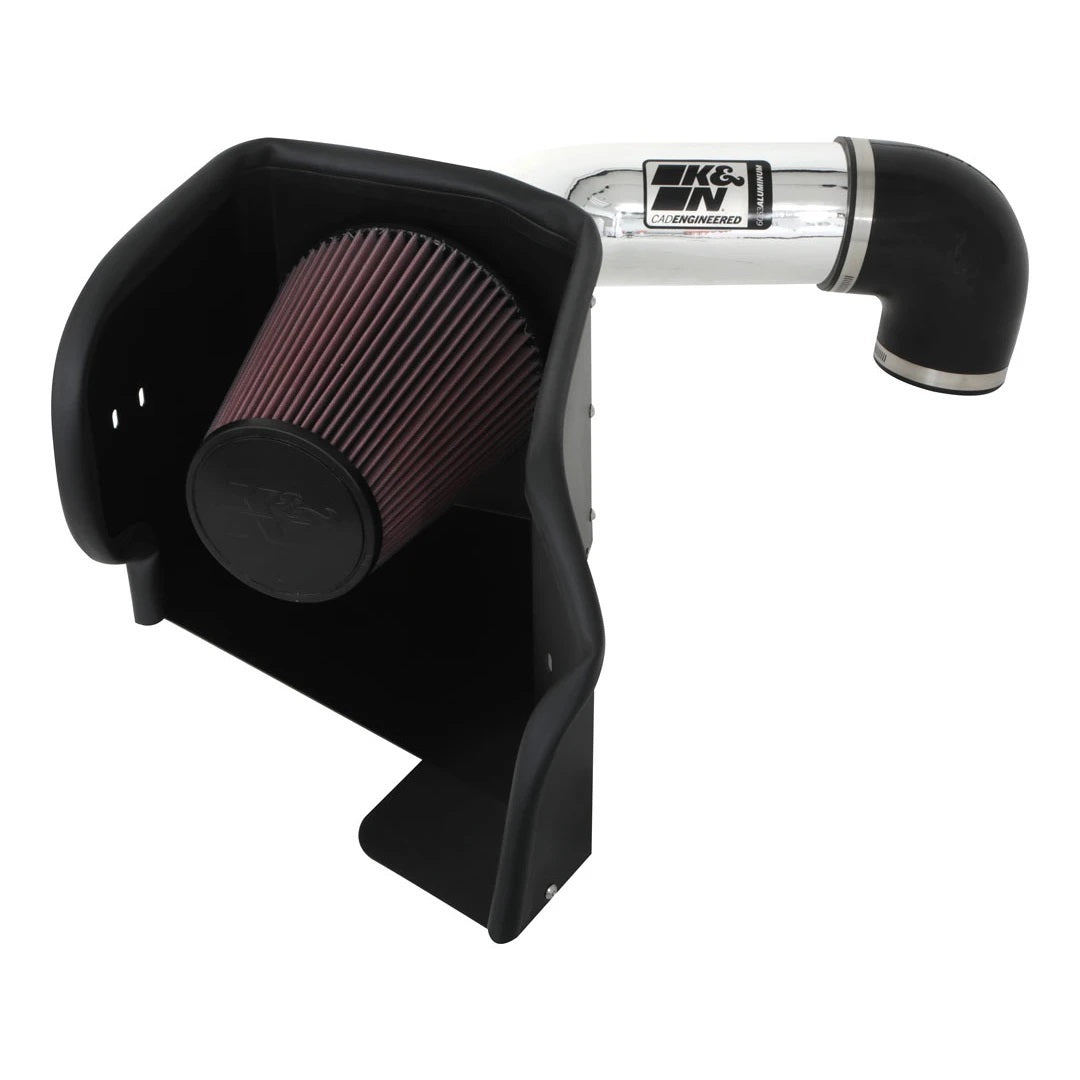 K And N Engineering Air Induction System - 77 Series - Reusable Oiled Filter - Aluminum - Polished - Dodge Ram