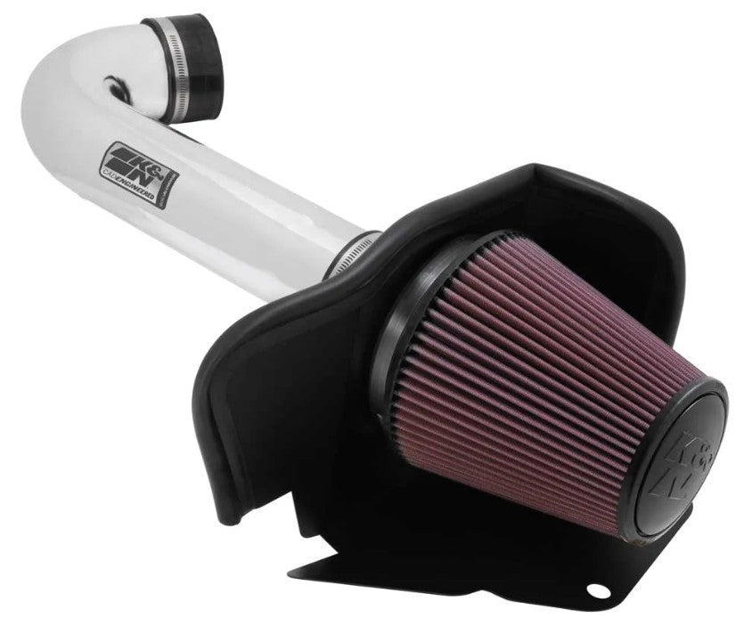 K And N Engineering Air Induction System - 77 Series - Reusable Oiled Filter - Aluminum - Polished - Dodge Midsize SUV