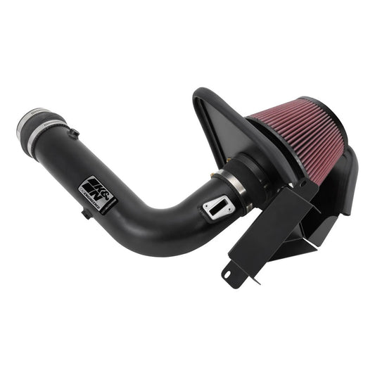 K And N Engineering Air Induction System - 77 Series - Reusable Oiled Filter - Aluminum - Black Powder Coat - Ford