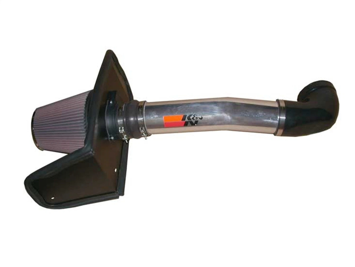 K And N Engineering Air Induction System - 77 Series - Reusable Oiled Filter - Aluminum - Polished - Hummer H2 2003-09