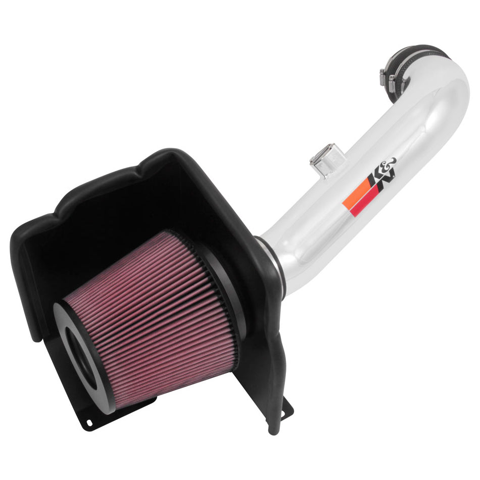 K And N Engineering Air Induction System - 77 Series - Reusable Oiled Filter - Aluminum - Polished - GM Duramax - GM