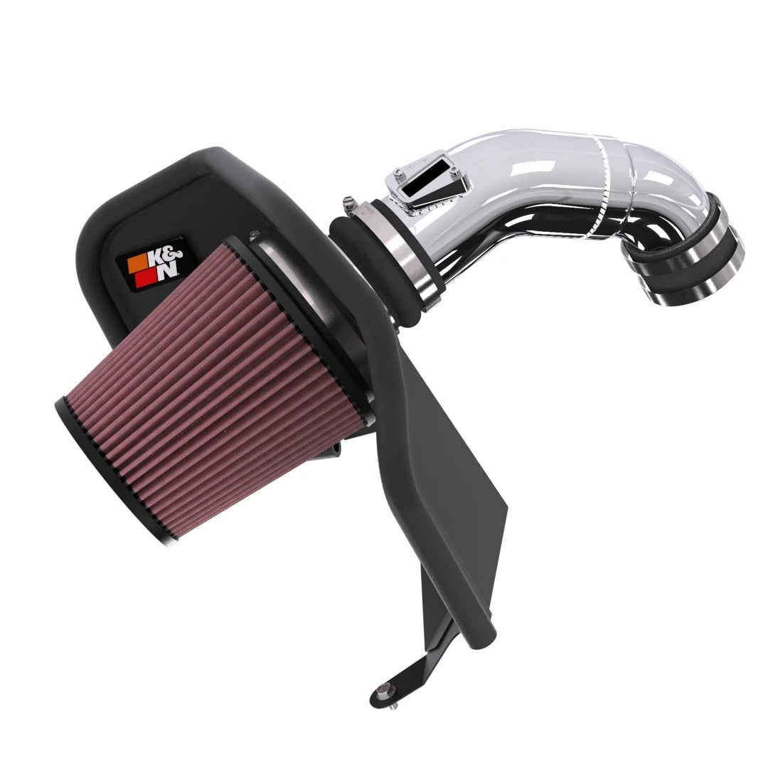 K And N Engineering Air Induction System - 77 Series - Reusable Oiled Filter - Aluminum - Polished - Toyota 4-Cylinder
