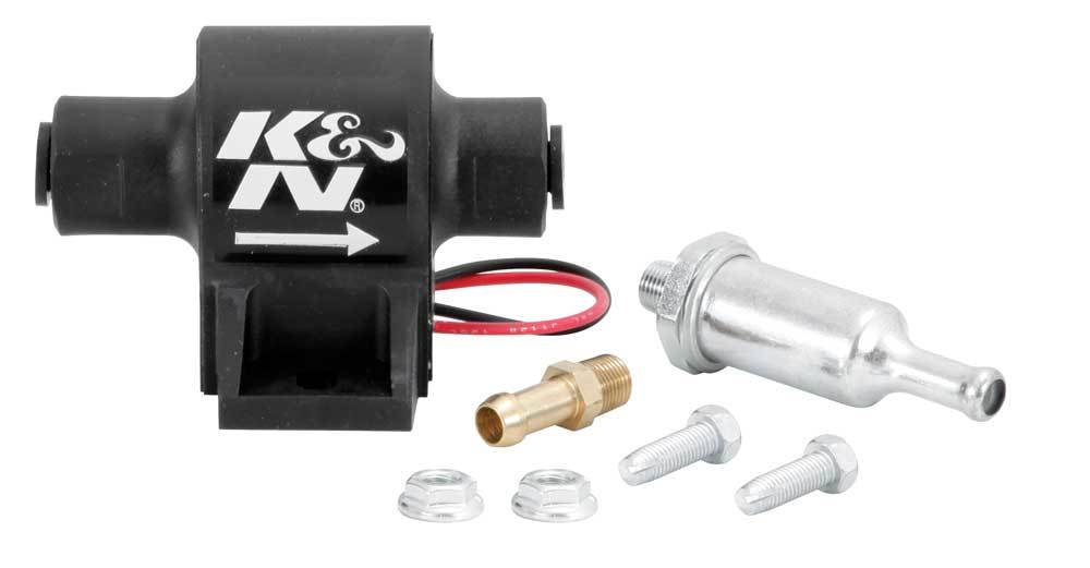 K And N Engineering Fuel Pump - Electric - In-Line - 32 gph at 7 psi - 3/8 in Hose Barb Inlet - 3/8 in Hose Barb
