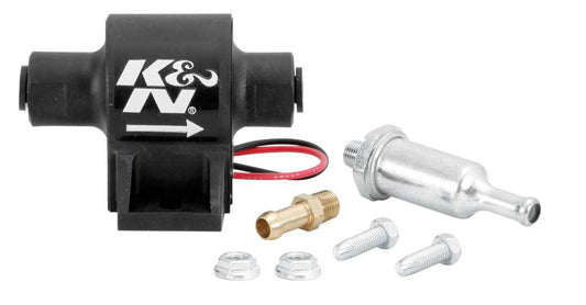 K And N Engineering Fuel Pump - Electric - In-Line - 32 gph at 7 psi - 3/8 in Hose Barb Inlet - 3/8 in Hose Barb