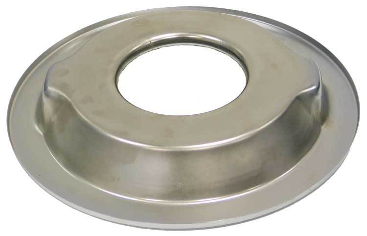 K And N Engineering Air Cleaner Base - 14 in Round - 5-1/8 in Carb Flange - Dropped Base - Steel - Chrome - Each