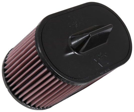 K And N Engineering Air Filter Element - Oval - 9.438 x 5.438 in - 5.813 in Tall - Reusable Cotton - Red - Various