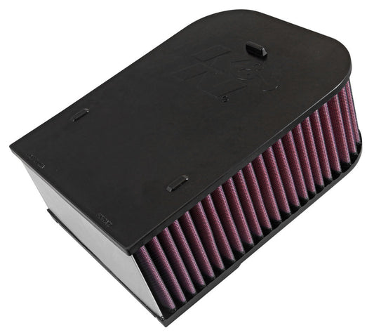 K And N Engineering Air Filter Element - Unique - 9.875 x 7.375 in - 3.625 in Tall - Reusable Cotton - Red - Porsche