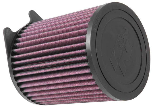 K And N Engineering Air Filter Element - Round - 5.625 in Diameter - 6.75 in Tall - Reusable Cotton - Red -