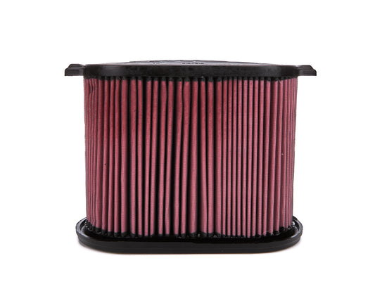 K And N Engineering Air Filter Element - Oval - 11.75 x 5.875 in - 9 in Tall - Reusable Cotton - Red - Ford Fullsize