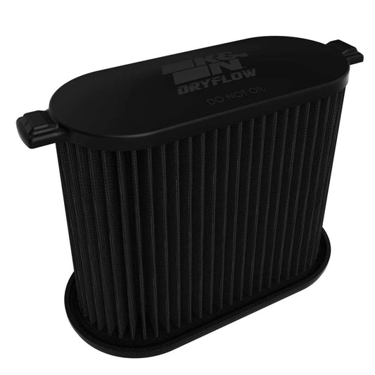K And N Engineering Air Filter Element - Dryflow - Oval - 11.75 x 5.875 in - 9 in Tall - Cotton / Synthetic - Black -