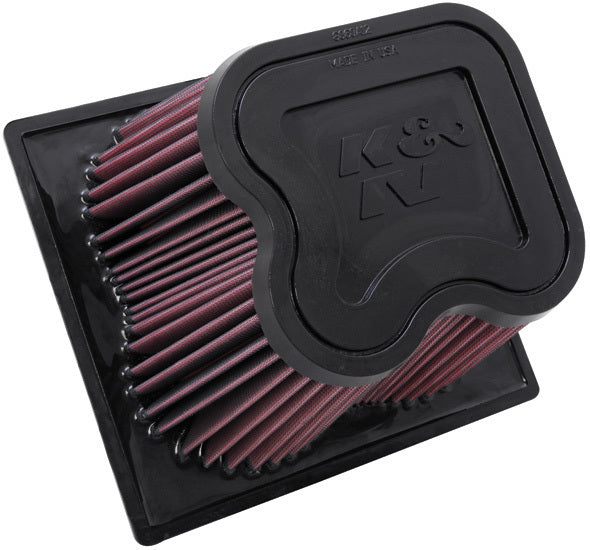 K And N Engineering Air Filter Element - Rectangle - 11 x 9.75 in - 6.5 in Tall - Reusable Cotton - Red - Dodge Ram