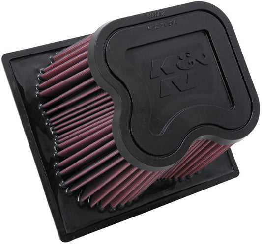 K And N Engineering Air Filter Element - Rectangle - 11 x 9.75 in - 6.5 in Tall - Reusable Cotton - Red - Dodge Ram