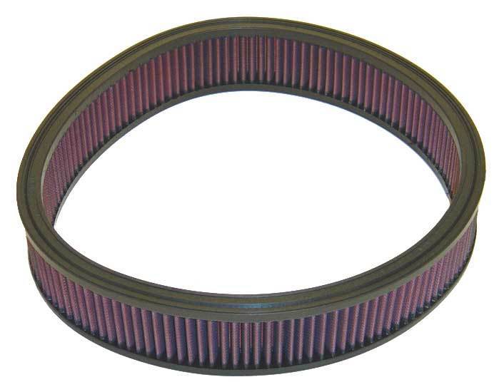 K And N Engineering Air Filter Element - 13.125 in Diameter - 2.563 in Tall - Reusable Cotton - Red - GM 1968-79 - Each