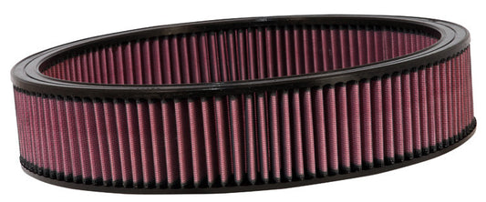 K And N Engineering Air Filter Element - 14 in Diameter - 3.063 in Tall - Reusable Cotton - Red - GM / Mercedes-Benz -