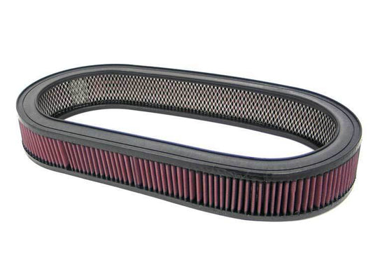 K And N Engineering Air Filter Element - Oval - 20.813 x 9.5 in - 3 in Tall - Wire Mesh Included - Reusable Cotton -
