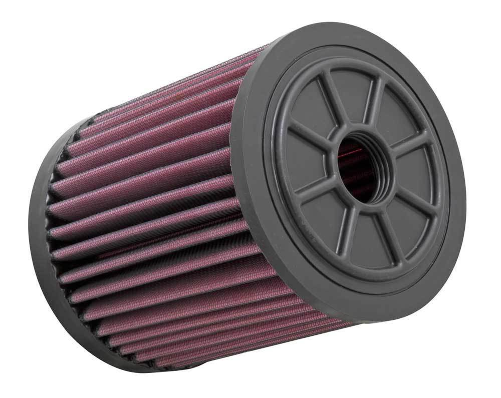 K And N Engineering Air Filter Element - 6 in Diameter - 7.375 in Tall - Reusable Cotton - Red - Audi A6 / A6 Quattro