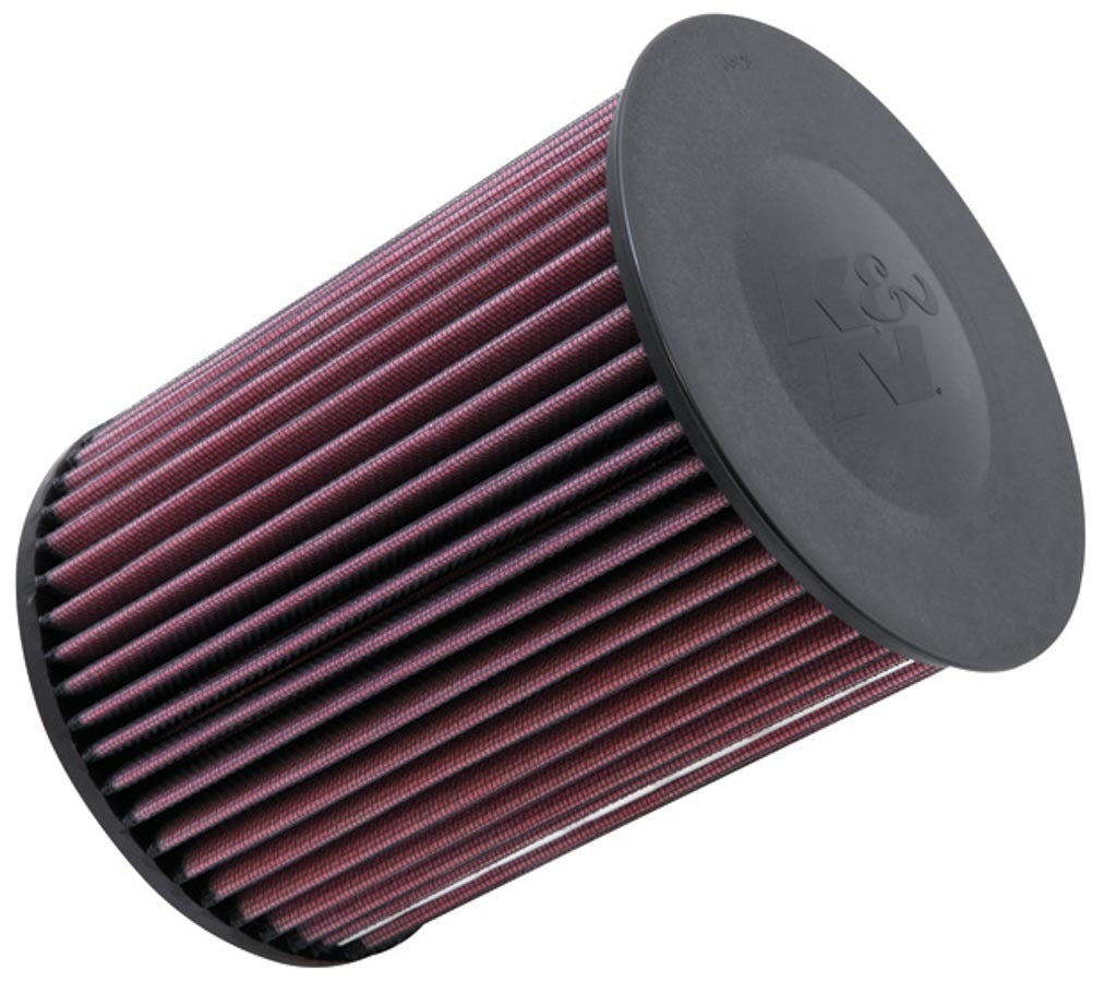 K And N Engineering Air Filter Element - 6.25 in Diameter - 8.25 in Tall - Reusable Cotton - Red - Ford / Mazda /