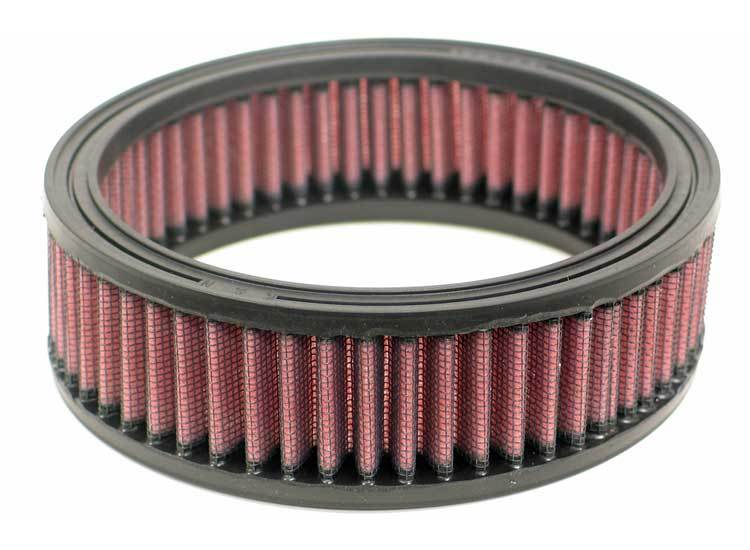 K And N Engineering Air Filter Element - Round - 5.875 in Diameter - 1.813 in Tall - Reusable Cotton - Red - Universal