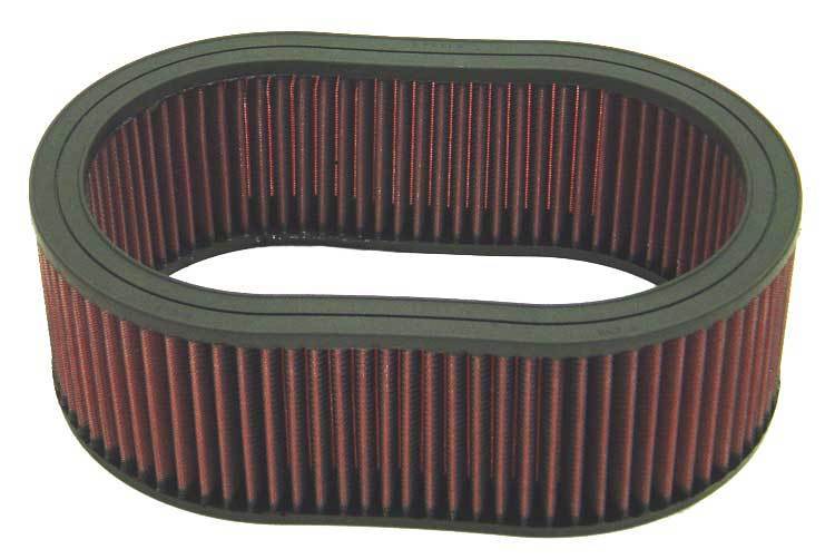 K And N Engineering Air Filter Element - Oval - 11.5 x 8.125 in - 4 in Tall - Reusable Cotton - Red - Universal - Each