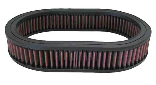 K And N Engineering Air Filter Element - Oval - 11.5 x 8.125 in - 2 in Tall - Reusable Cotton - Red - Universal - Each