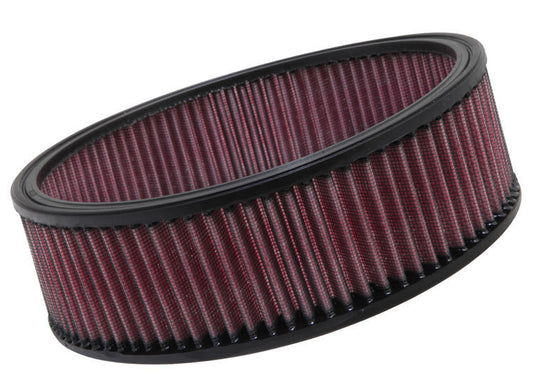 K And N Engineering Air Filter Element - 9 in Diameter - 2.875 in Tall - Reusable Cotton - Red - Universal - Each